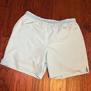Fabletics lined light blue shorts 7"